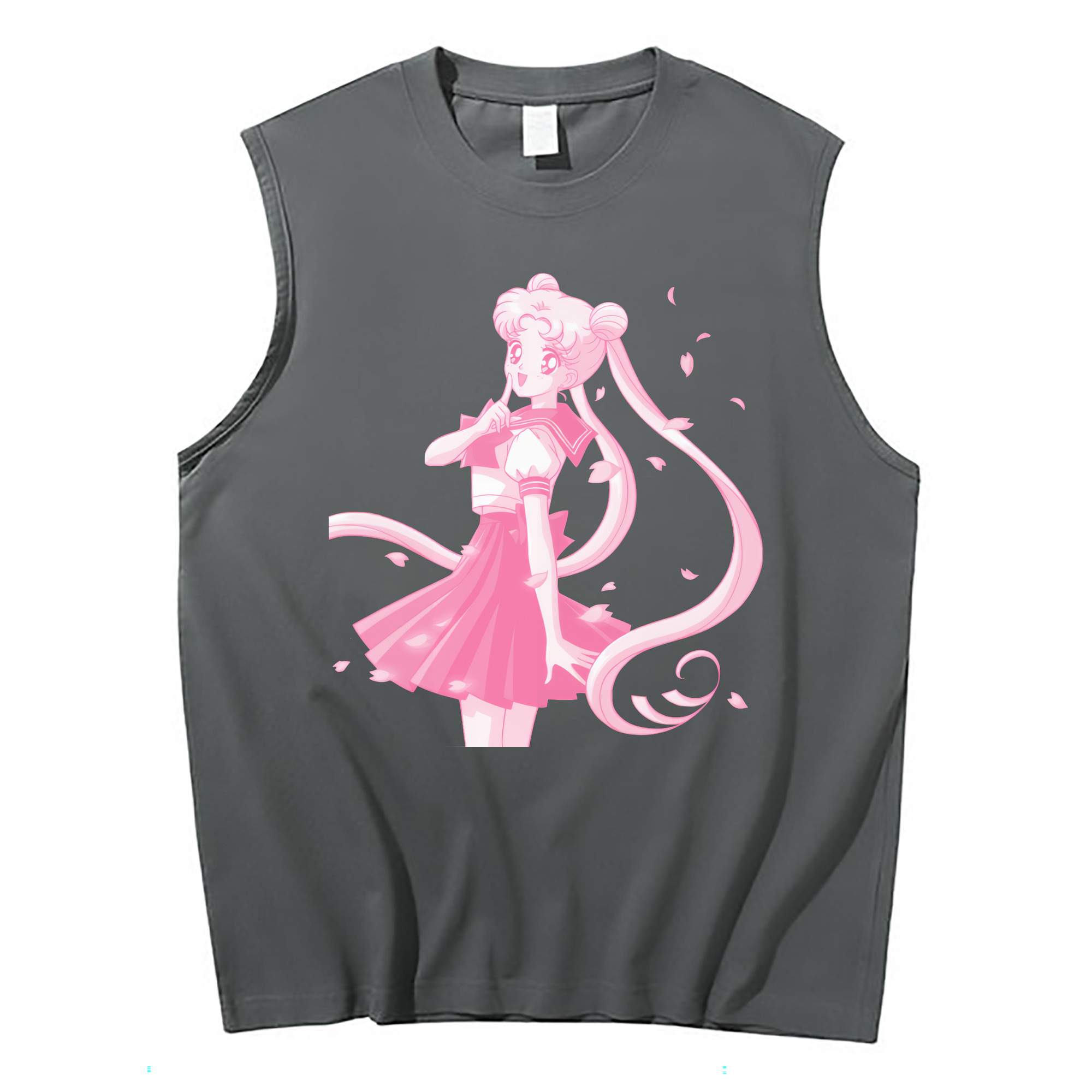 （画像用） 美少女戦士セーラームーン 愛野 美奈子 あいの みなこ Sailor Moon Aino Minako コットン100％タンクトップ（フロントプリント）